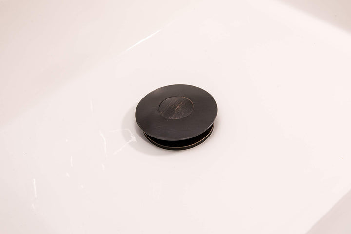 Keeney K820-76BRZ Universal Push Button Bathroom Sink Drain Without verflow -