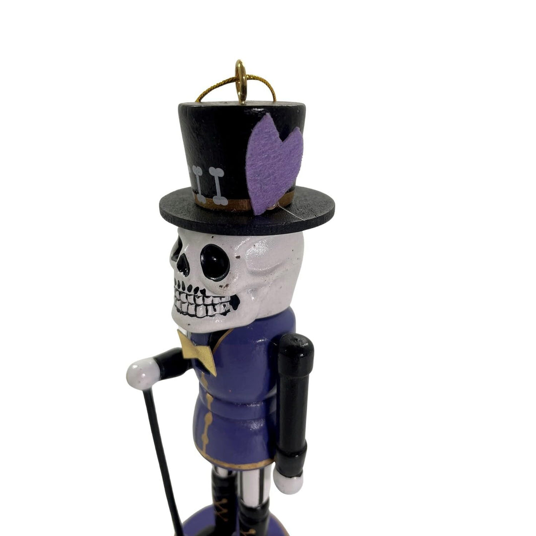 Santa's Workshop Nutcracker Ornament 6" 6" h X 2" w 2" d Purple Wood - Diamond Home USA