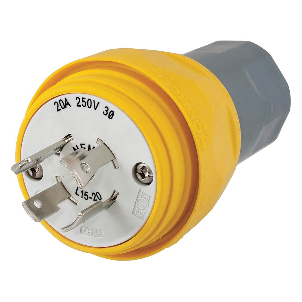 Wt Plug L15-20P 20A 250Vac Yellow