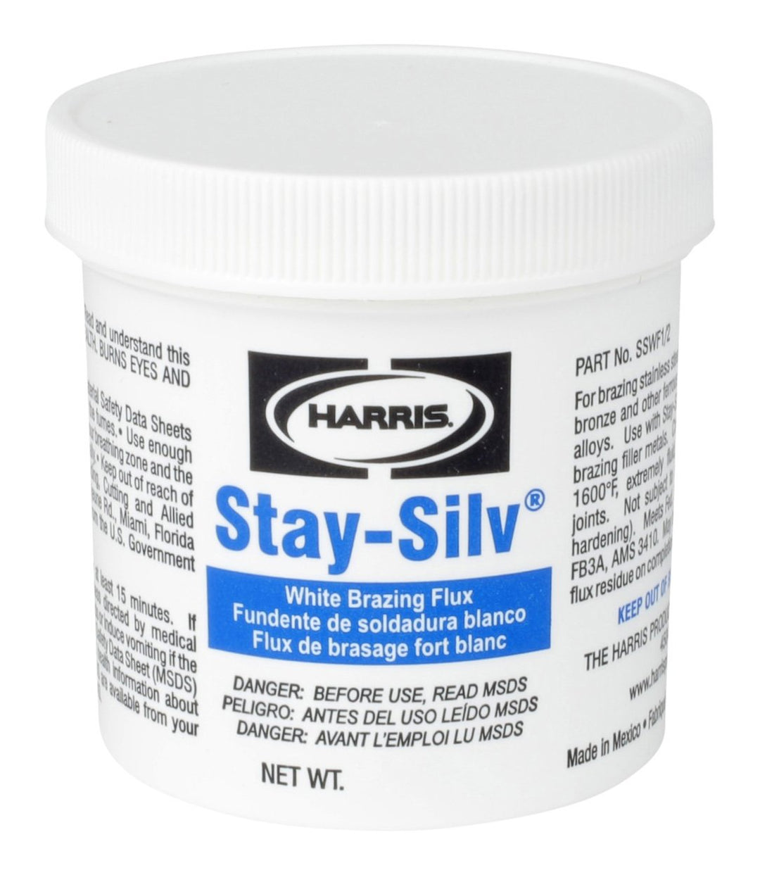 HARRIS SSWF5 Stay Silv Brazing Flux 5 lb. Jar White