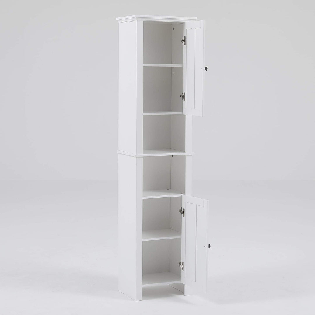 Tall Tower Bathroom 66.9in.h Cabinet in White Traditional MDF Painted Includes - Diamond Home USA