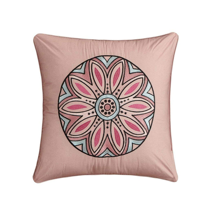 4 Piece Aqua Red Southwest Quilt Queen Set Bohemian Hippie Bedding - Diamond Home USA