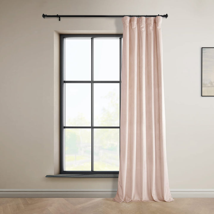 Exclusive Fabrics Heritage Plush Velvet Room Darkening Curtains (1 Panel) Luxury Velvet Curtains for Bedroom & Living Room.