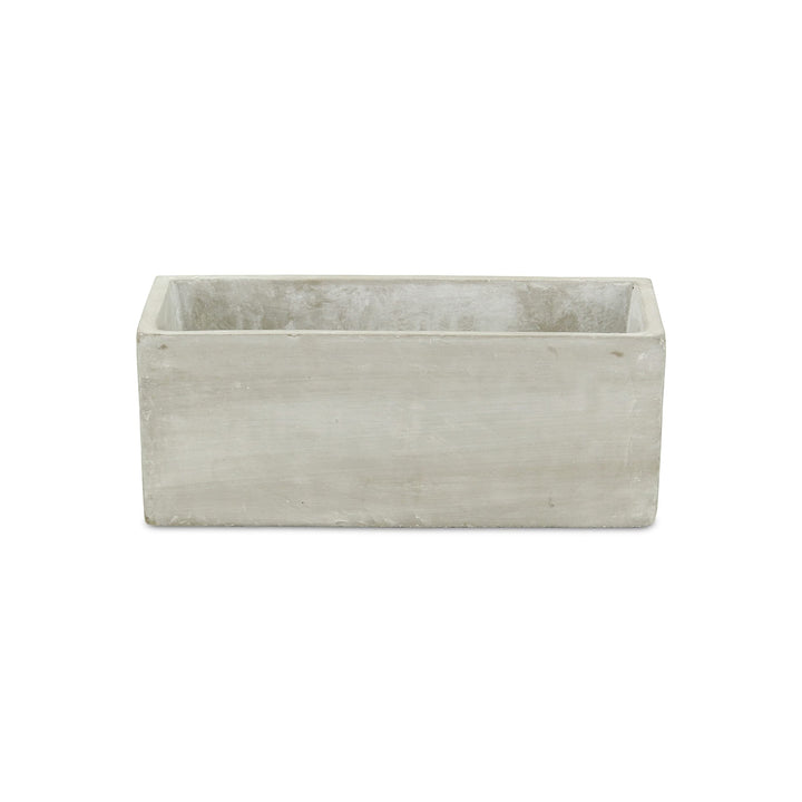 Urbanstone Gray Cement Rectangular Planter Grey Modern Contemporary Handmade - Diamond Home USA