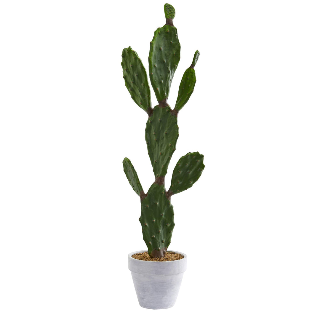 Nearly Natural 37-in. Cactus Artificial Silk Plants Green