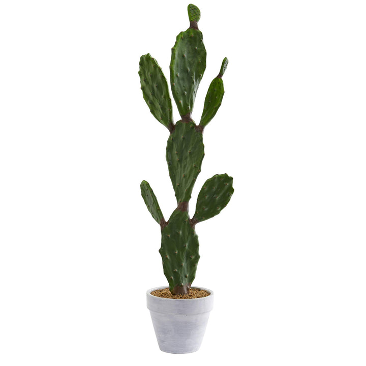 Nearly Natural 37-in. Cactus Artificial Silk Plants Green