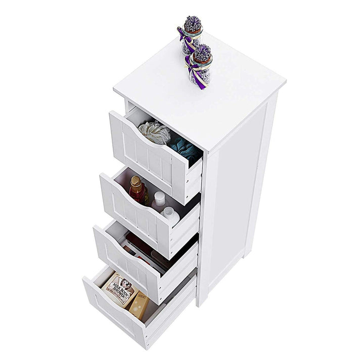 White Bathroom Storage Cabinet reestanding Office with Drawers Urban MD Wood - Diamond Home USA