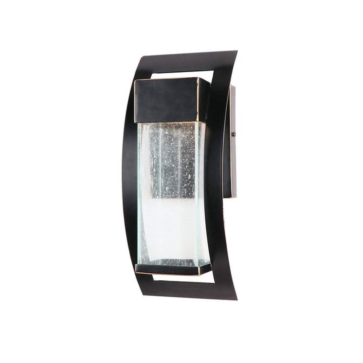 Led Light Outdoor Wall Lantern in Imperial Black Mid-Century Modern Energy