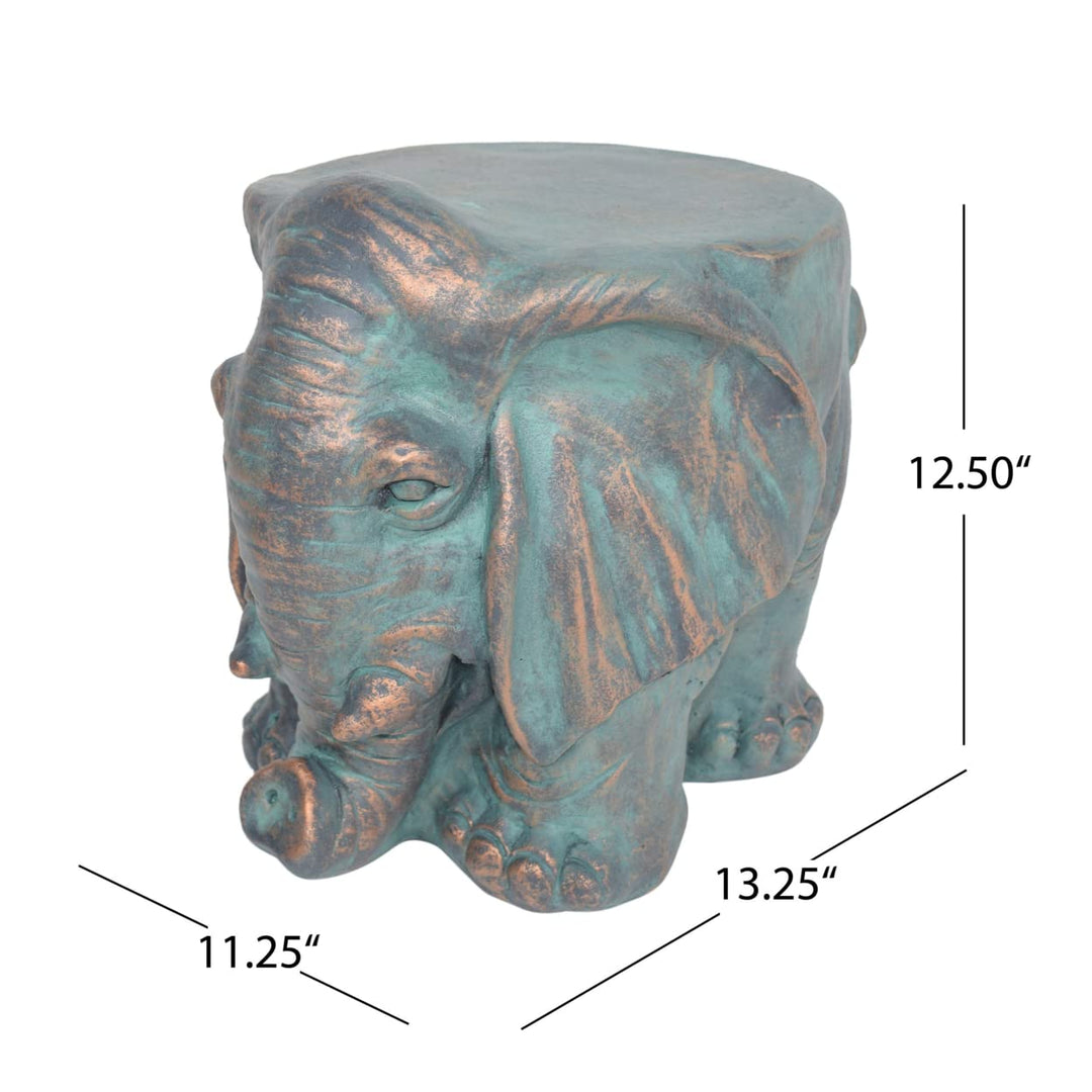 Christopher Knight Home Salome Elephant Garden Stool Copper Patina - Diamond Home USA
