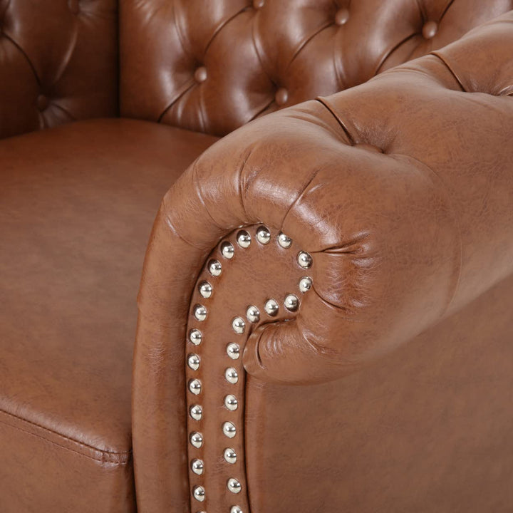 Christopher Knight Home Lucine Traditional Chesterfield Club Chair Cognac - Diamond Home USA