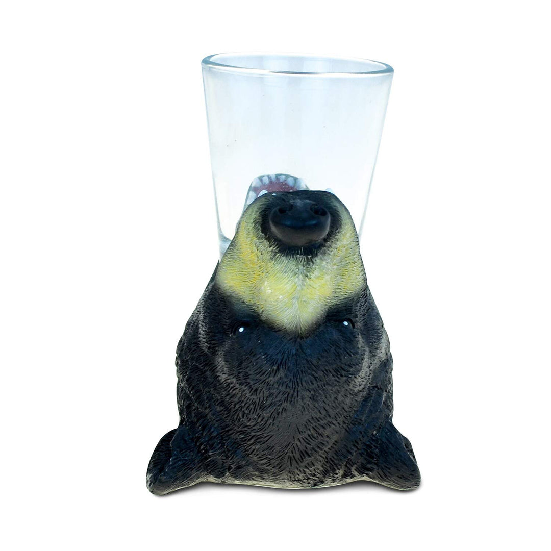 Animal-Theme Black Bear Cool Animal Head Shot Glass Multi Color 1 Piece - Diamond Home USA