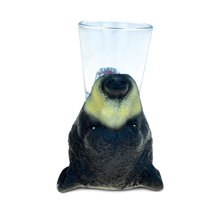 Animal-Theme Black Bear Cool Animal Head Shot Glass Multi Color 1 Piece - Diamond Home USA
