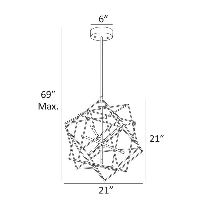 Lite Source LED PENDANT CHROME FINISHED LED G4 BULB 3Wx7 LS-19855C - Diamond Home USA