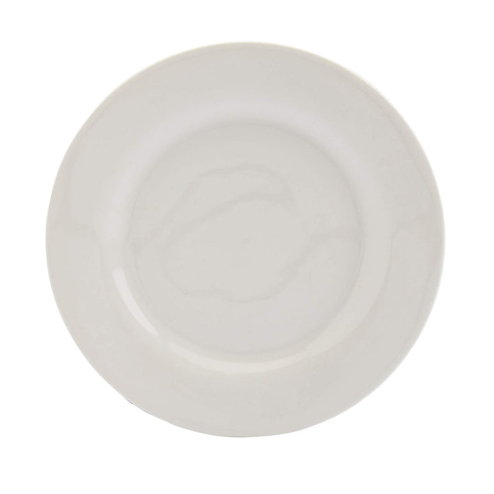 Tabletops Gallery White 16pc Dinnerware Set Service for 4 Solid Casual Round - Diamond Home USA