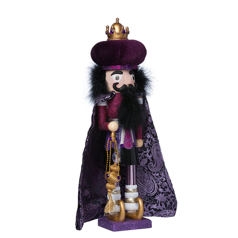 Kurt S. Adler Kurt Adler Hollywood King 18-Inch Purple Nutcracker - Diamond Home USA