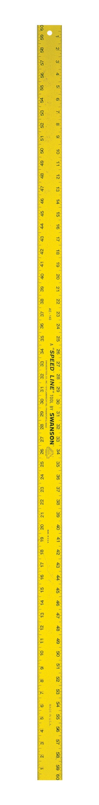 Swanson Tool AE143 60-Inch Straight Edge (Yellow) - Diamond Home USA