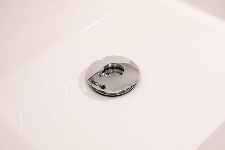 Keeney K820-76 Universal Push Button Bathroom Sink Drain Without Overflow - Polished Chrome