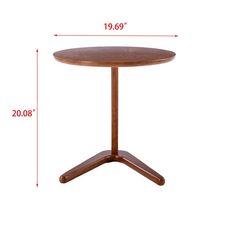 19.69"x20.08" Small Side Table Round Brown Modern Contemporary Wood - Diamond Home USA