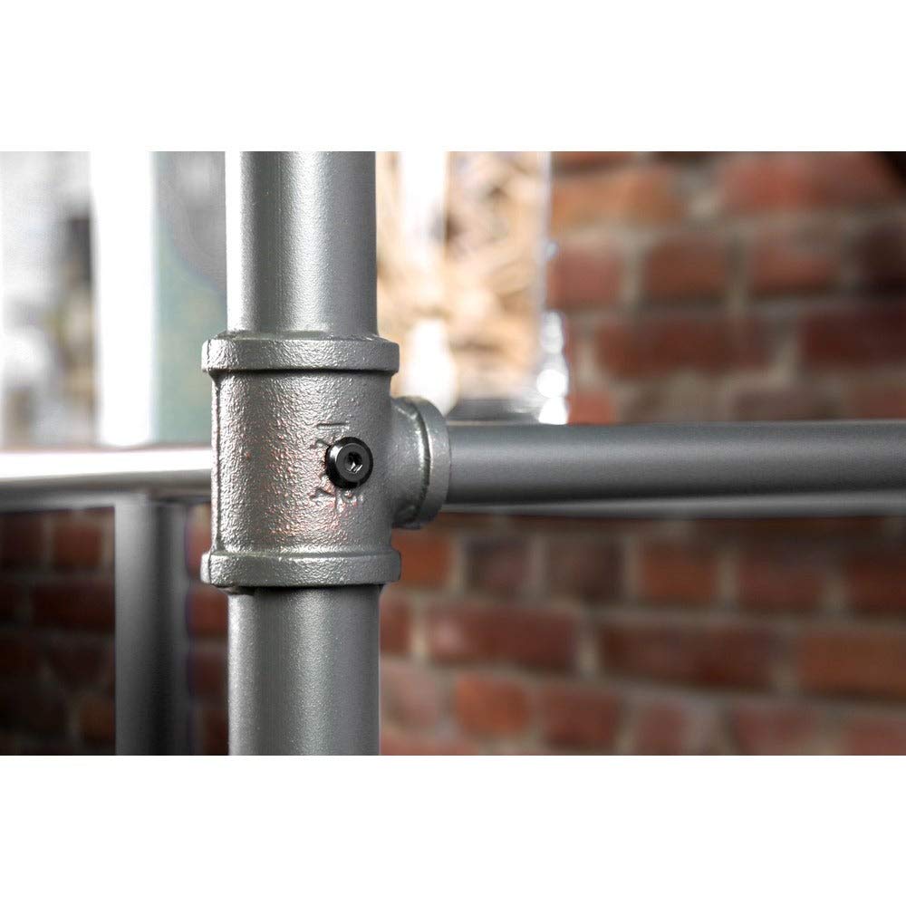 Furniture of America Revo Industrial Pipe-Inspired 5-Tier Sand Black Bookshelf - Diamond Home USA