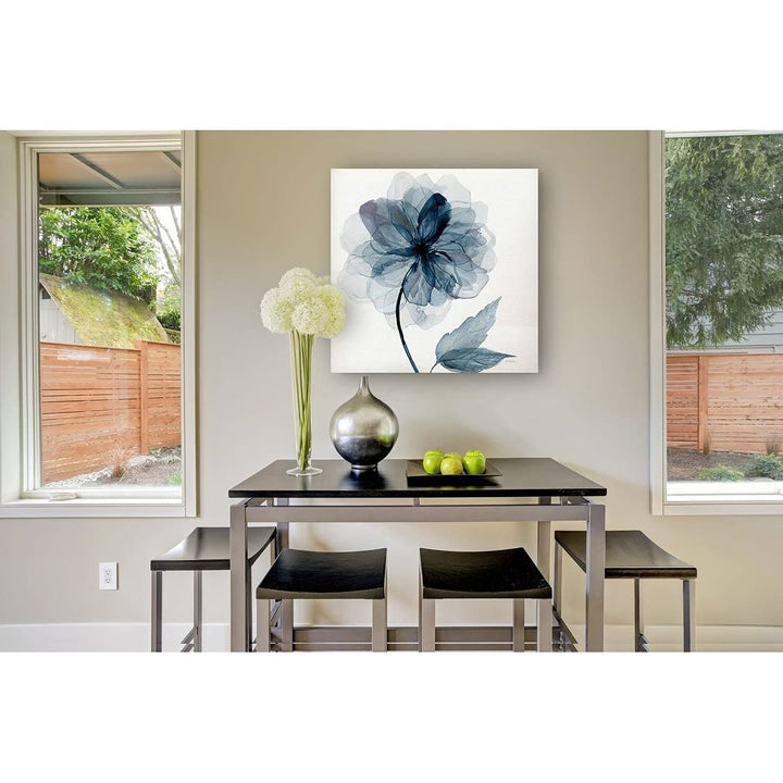 Wexford Home Indigo Bloom I -Gallery Wrapped Canvas - Yellow Blue Green red 32X32 - Diamond Home USA