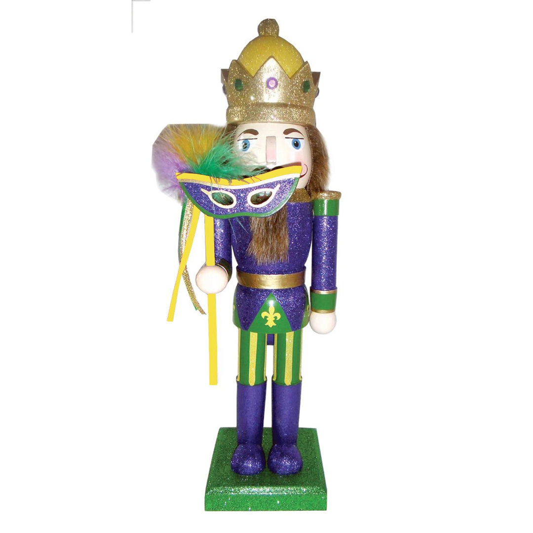 Santa's Workshop Mardi Gras King Nutcracker 14"