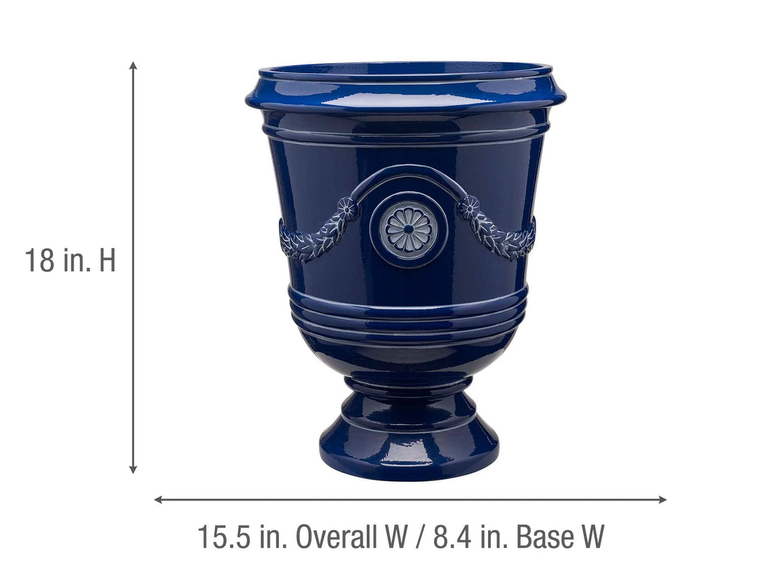 Southern Patio 15.5" Porter Outdoor Urn Planter with Drainage Hole & Plug