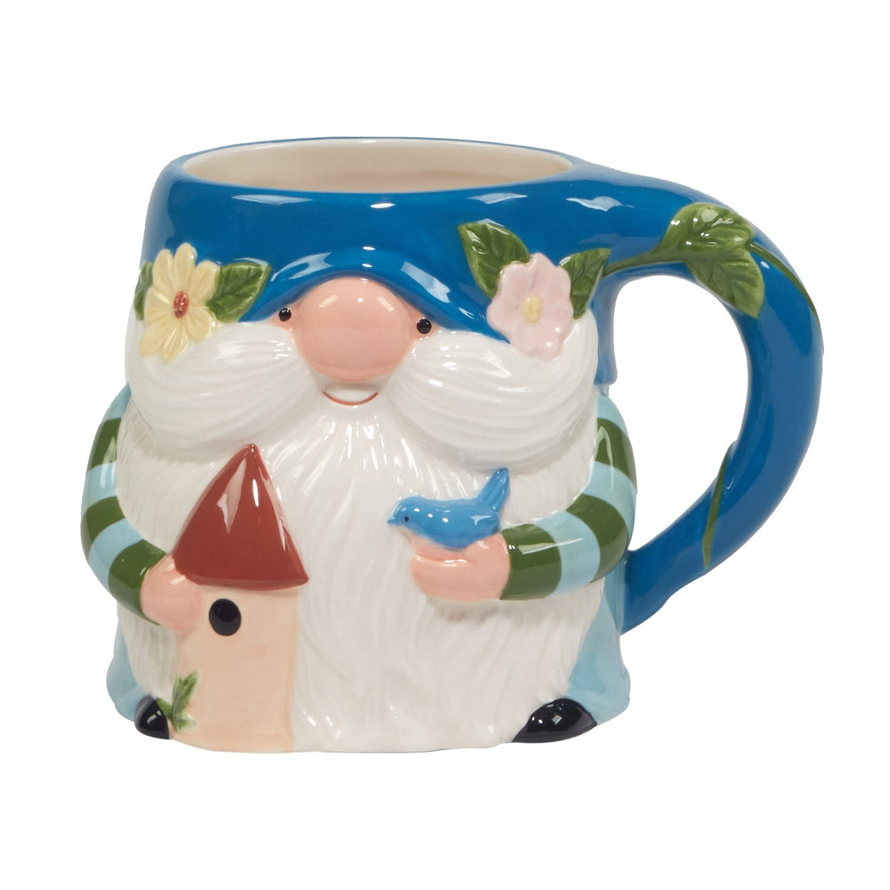 Garden Gnomes 16 Ox. 3-d Mugs Set Of 4 Assorted Designs Multi Color Casual Round - Diamond Home USA