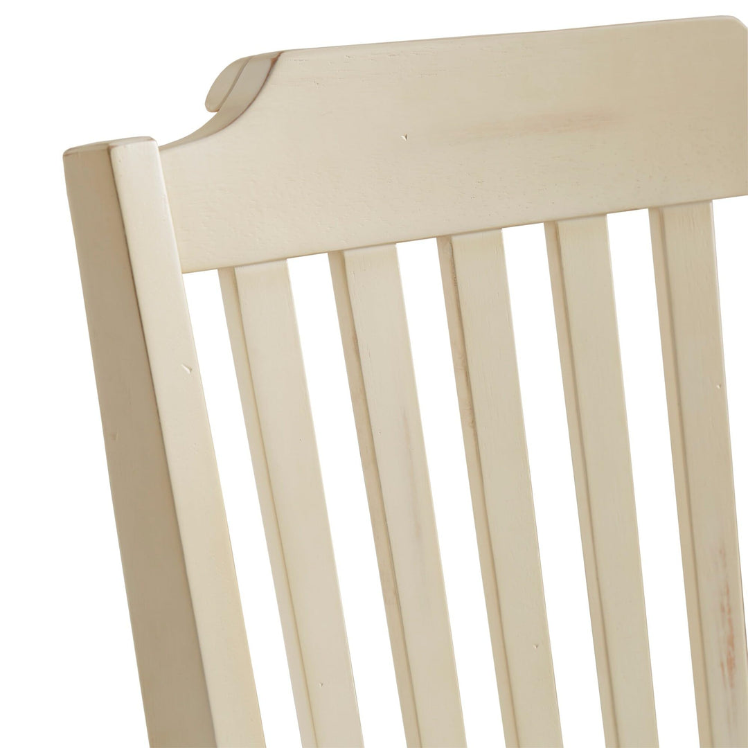 Inspire Q Mackenzie Country tyle Two-tone Dining Chairs (et of 2) by Classic Slat Back Antique White - Diamond Home USA