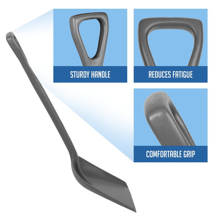 Remco 698188 Shovel One-Piece 11" PP Gray - Diamond Home USA