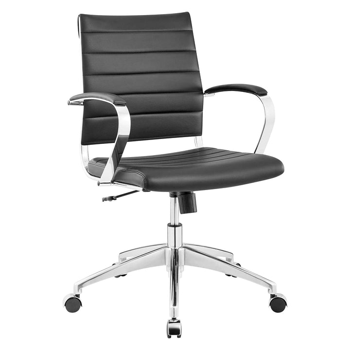Modway Jive Ribbed Mid Back Office Chair Black - Diamond Home USA