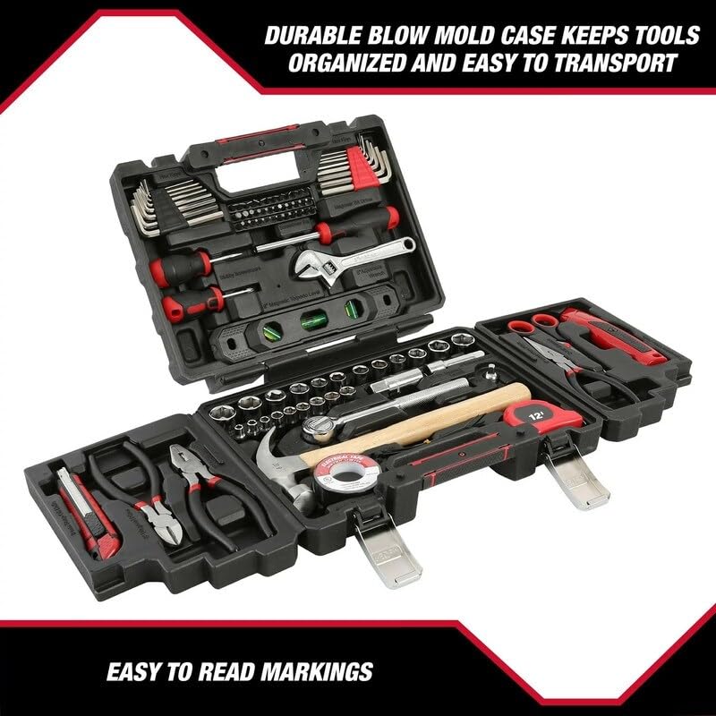 Tool Set for Home Repairs Model Red Rust Resistant - Diamond Home USA