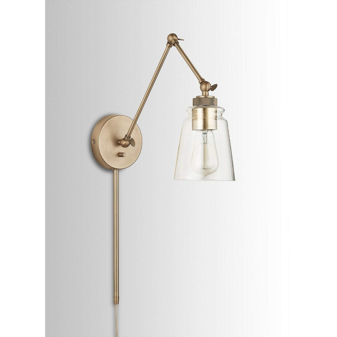 Profile 1-Light Aged Brass Wall Sconce Modern Contemporary Transitional Metal - Diamond Home USA
