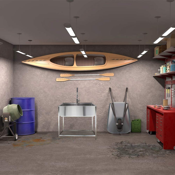 Transolid TFH-3622-SS 36 in. x 22 in. x 34.3 in. Stainless Steel Laundry Sink - Diamond Home USA