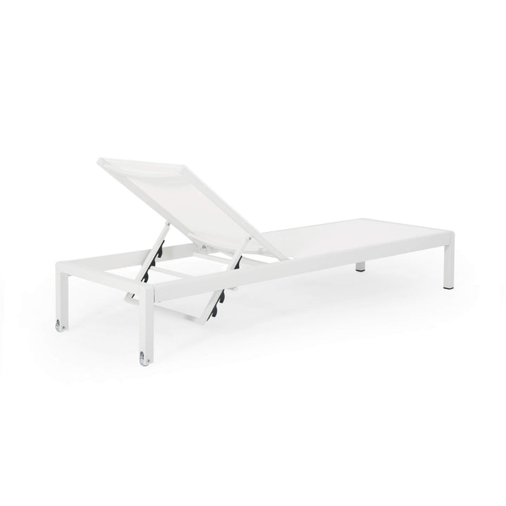 Christopher Knight Home Cynthia Outdoor Chaise Lounge (Set of 2) White. - Diamond Home USA