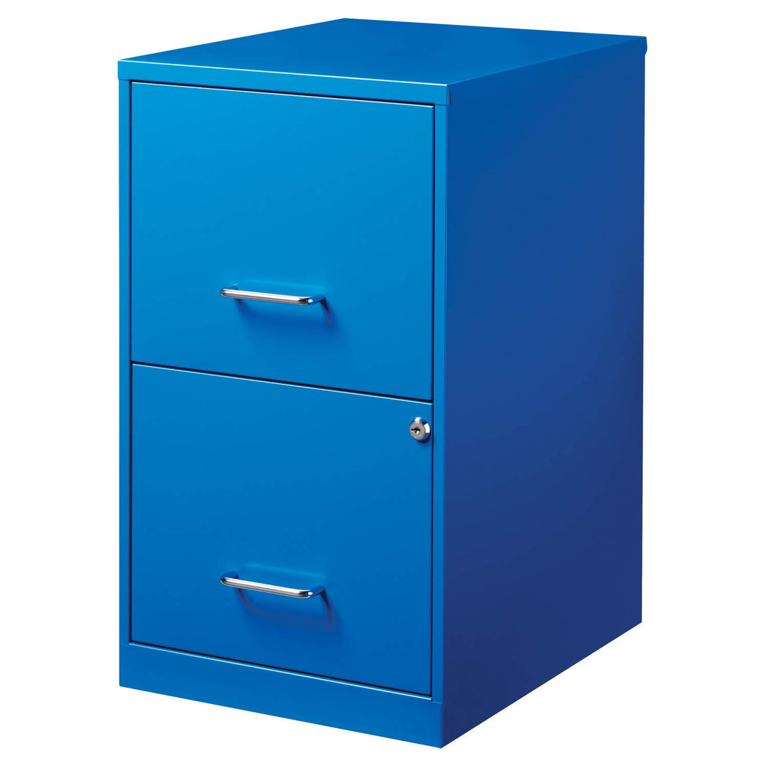Office Dimensions 18in. 2 Drawer Metal SOHO Vertical File Cabinet 18 in Blue