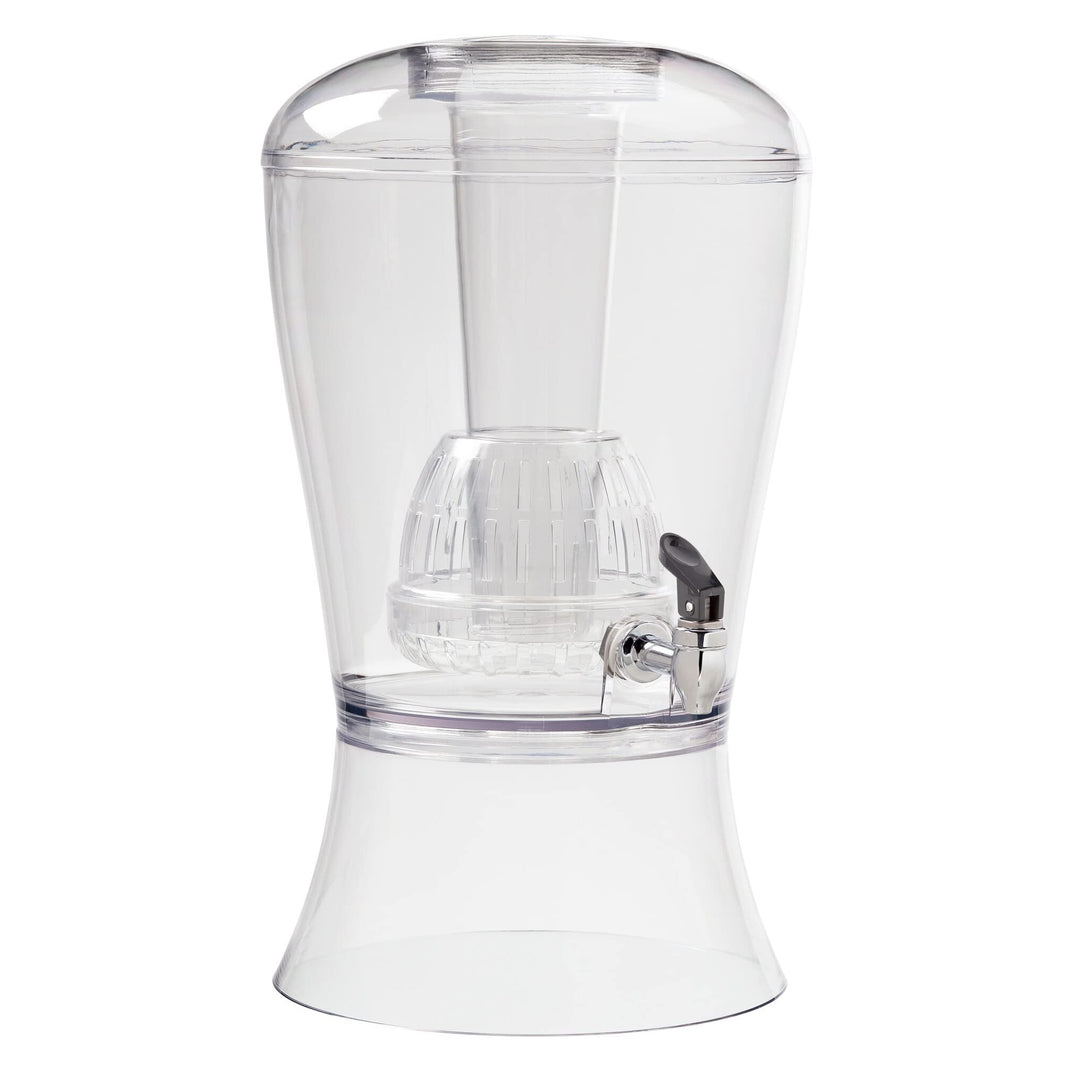 Beverage Dispenser with Ice Cylinder and Clear Acrylic - Diamond Home USA