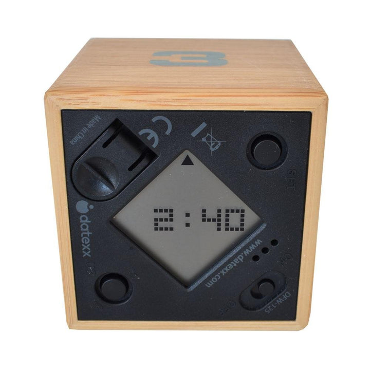 The Miracle TimeCube Timer Natural Bamboo Wood 1 2 3 and 4 Minutes for Time - Diamond Home USA