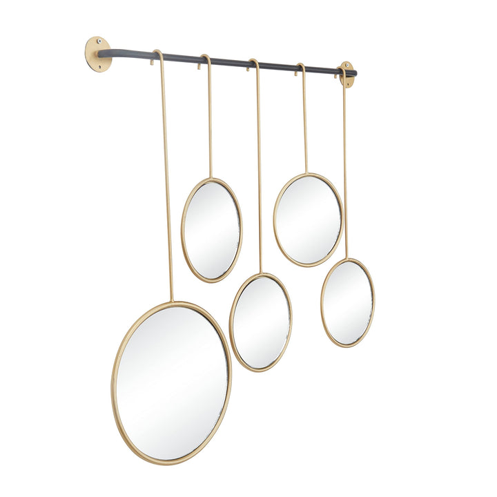 Gold Metal Contemporary Wall Mirror 25 X 2 Modern - Diamond Home USA