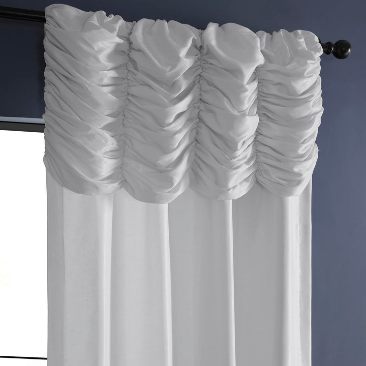 HPD HALF PRICE DRAPES Ruched Faux Dupioni Silk Curtains for Living Room 50 X