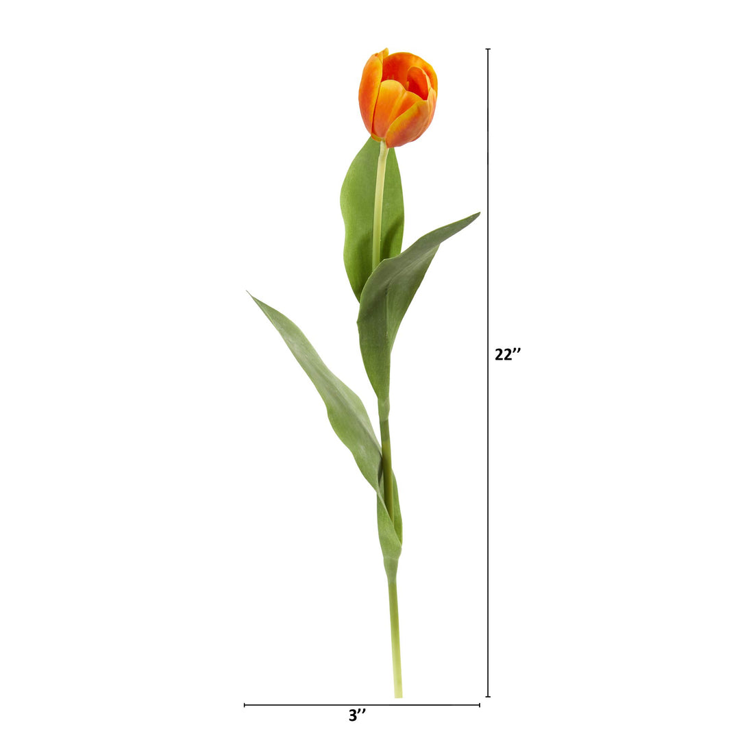 Nearly Natural 22in. Tulip Artificial Flower (Set of 8) - Diamond Home USA