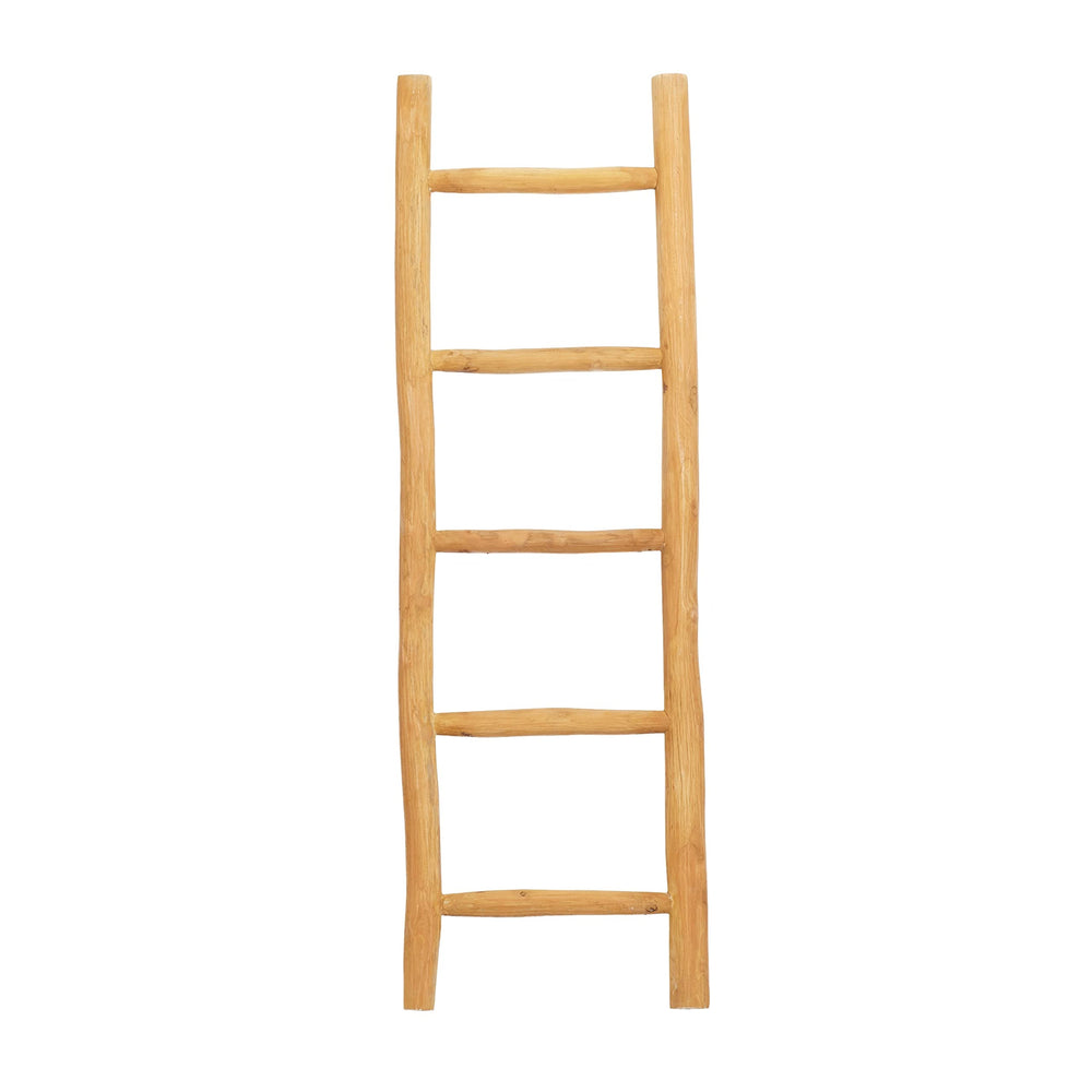 Brown Teak Wood Natural Ladder 59 X 18 2 Modern Contemporary - Diamond Home USA