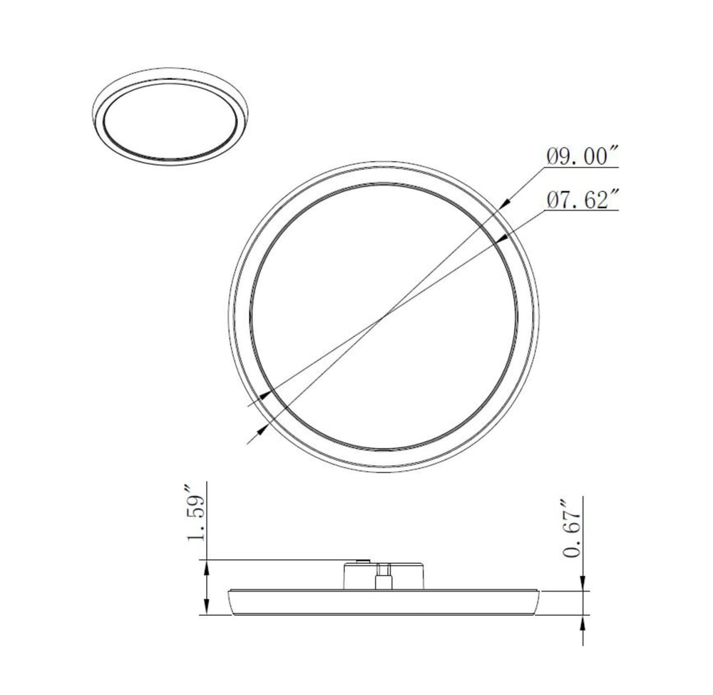 Nuvo Lighting 62540-13W LED 9 RND WH (62-1720) Indoor Ceiling LED Fixture - Diamond Home USA