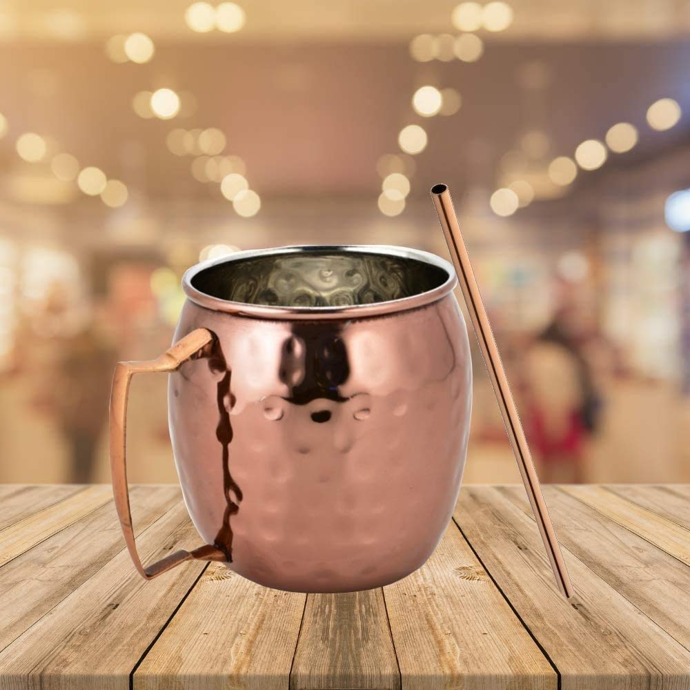 Moscow Mule Mugs Copper Bar Accessories For Drinks Home Or Commercial Bartenders - Diamond Home USA