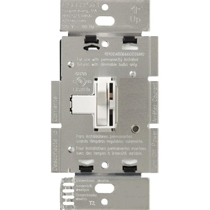 Lutron AYF-103P-WH Ariadni 8 A 3-Way/Single Pole 3-Wire Fluorescent Dimmer