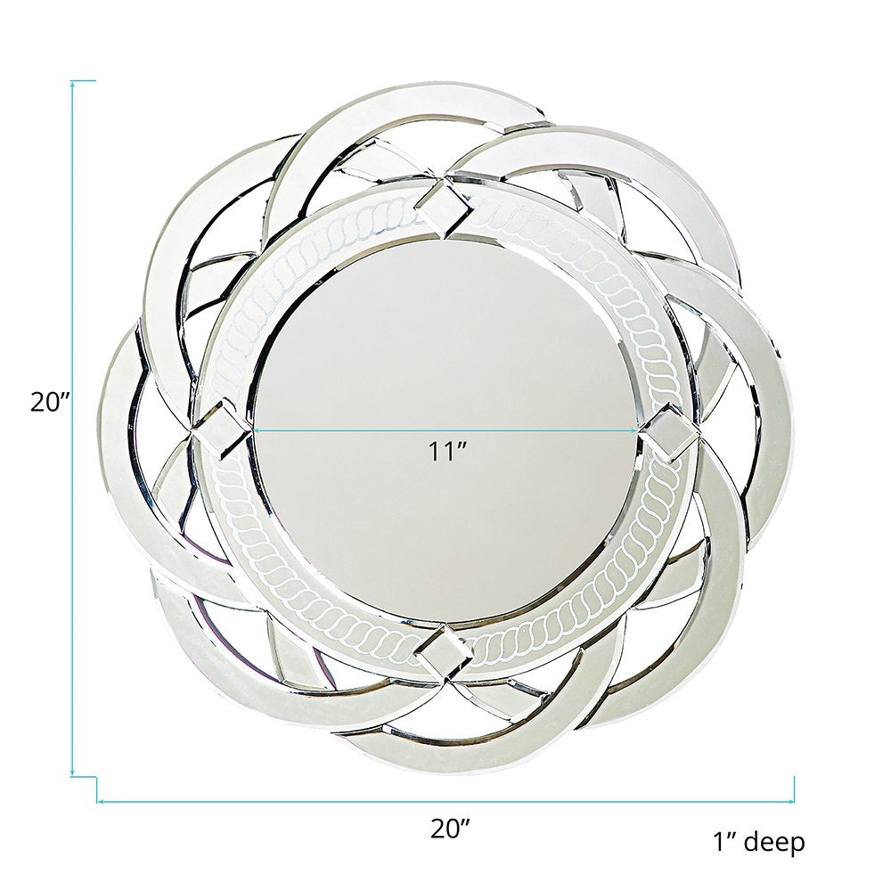 Howard Elliott 11008 Galaxy Round Contemporary Wall Vanity Mirror 20-Inch - Diamond Home USA