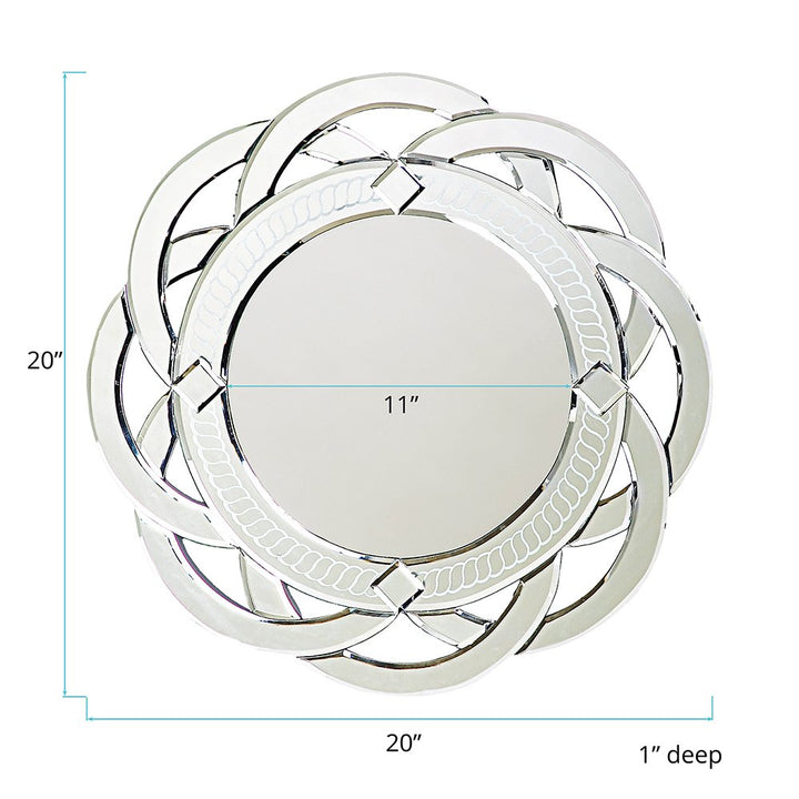 Howard Elliott 11008 Galaxy Round Contemporary Wall Vanity Mirror 20-Inch - Diamond Home USA