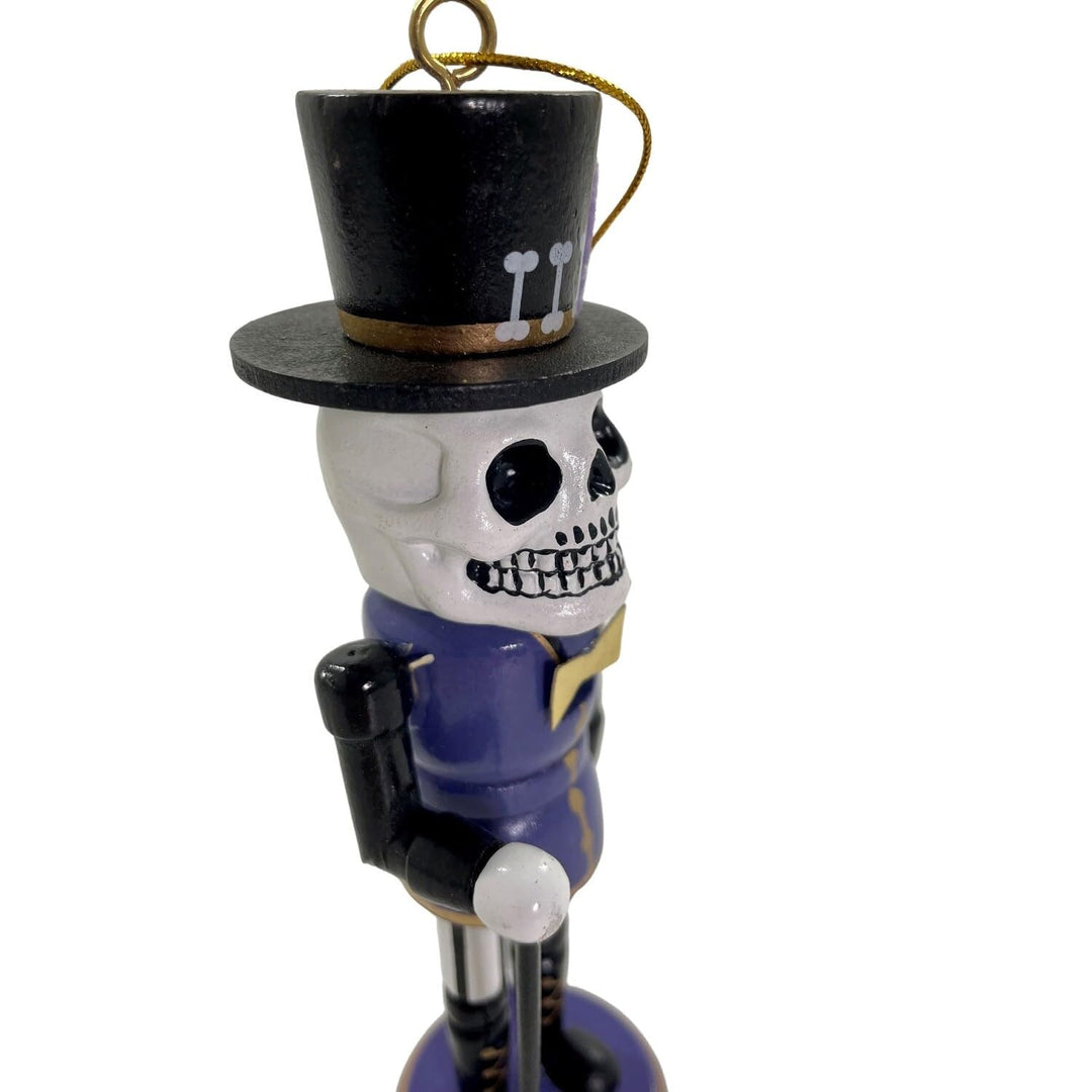 Santa's Workshop Nutcracker Ornament 6" 6" h X 2" w 2" d Purple Wood - Diamond Home USA