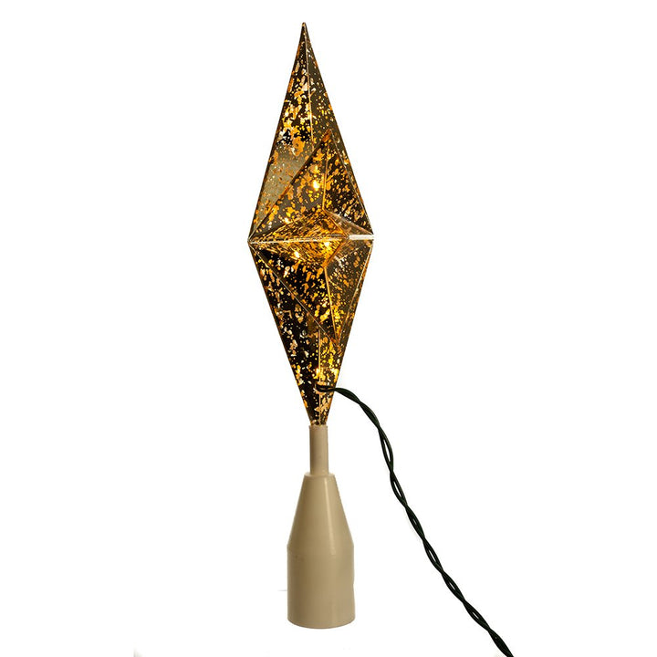 Kurt Adler UL 10-Light Gold Bethlehem Star Treetop Golden - Diamond Home USA