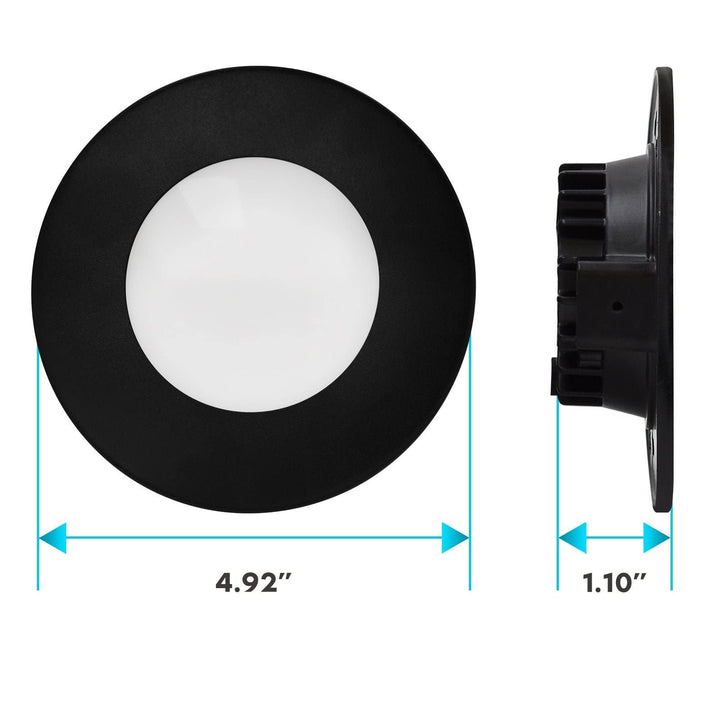 4" Led Recessed Light 5 Color Selectable Magnetic Trim Dimmable Lm Wet Rated - Diamond Home USA