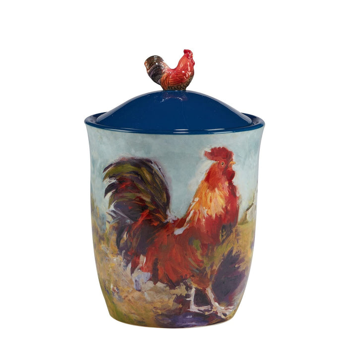 3-Piece Canister Set 52 Oz 74 96 Oz. Blue Green Multi Color Ceramic Non-Stick - Diamond Home USA